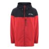 Chaqueta cortavientos con capucha y logotipo para hombre SS19 «Rojo Negro»