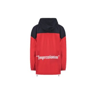 Chaqueta cortavientos con capucha y logotipo para hombre SS19 «Rojo Negro»