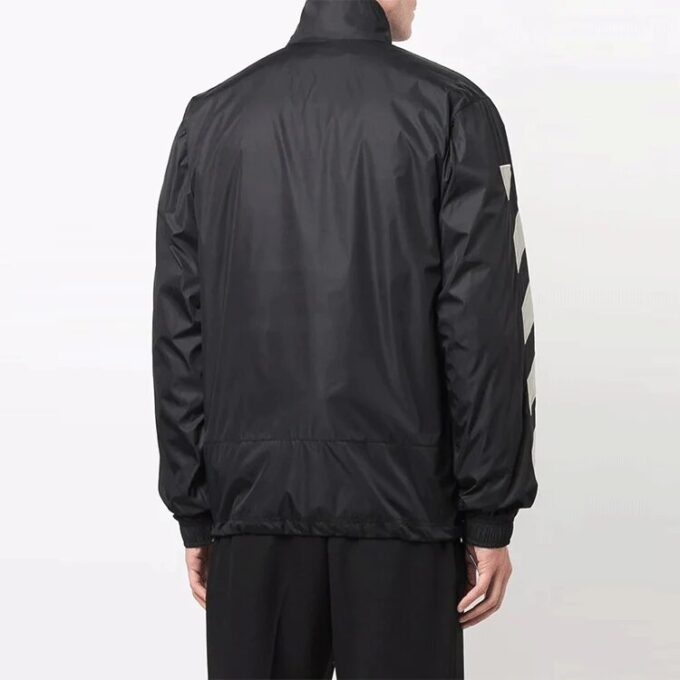 Chaqueta cortavientos con estampado del logotipo FW21, versión estándar, negro