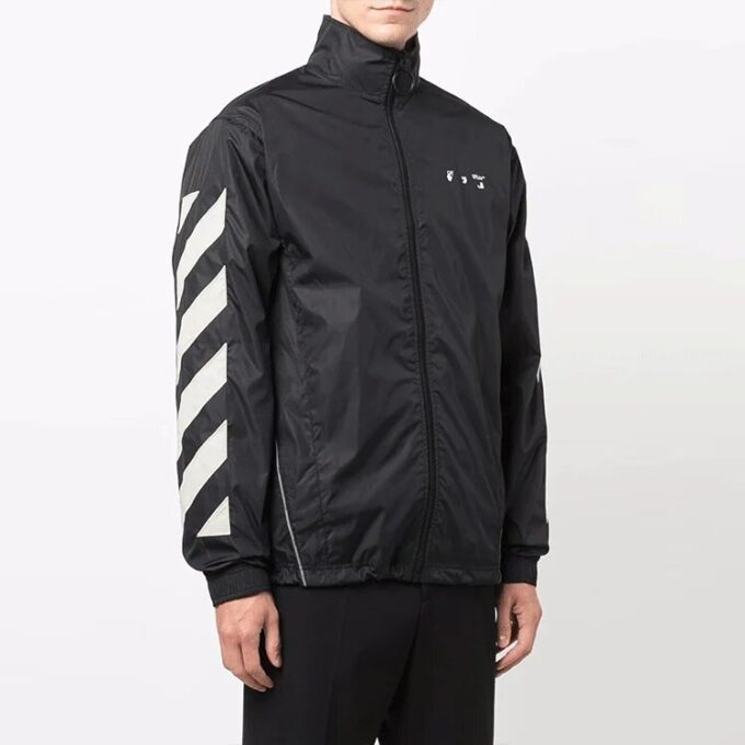 Chaqueta cortavientos con estampado del logotipo FW21, versión estándar, negro