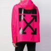 Chaqueta cortavientos con gran estampado de flecha en la espalda, color rojo