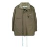 Chaqueta cortavientos unisex acolchada con capucha, verde