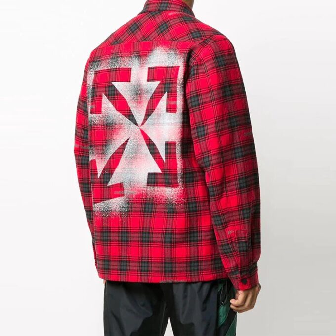 Chaqueta de algodón con estampado de Arrows FW20 para hombre, color rojo