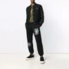 Chaqueta de béisbol Chevron Varsity para hombre, negra