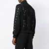 Chaqueta de béisbol Chevron Varsity para hombre, negra