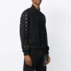 Chaqueta de béisbol Chevron Varsity para hombre, negra