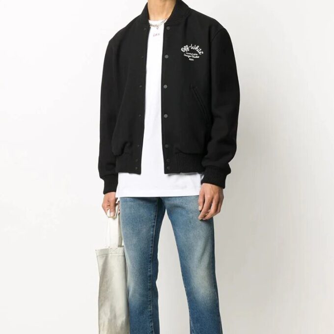 Chaqueta de béisbol con estampado de Arrows FW20 para hombre, negra