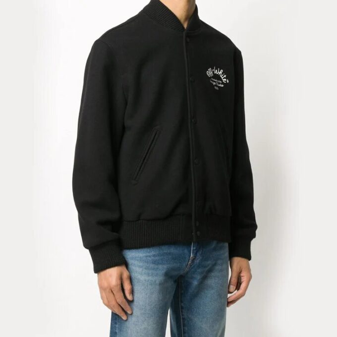 Chaqueta de béisbol con estampado de Arrows FW20 para hombre, negra