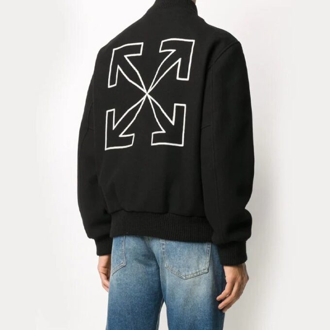 Chaqueta de béisbol con estampado de Arrows FW20 para hombre, negra