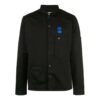 Chaqueta de camisa azul con logotipo Off-White para hombre, en negro