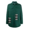 Chaqueta de camisa con diseño a cuadros verde