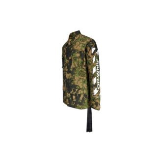 Chaqueta de campo con estampado de camuflaje en diagonal