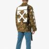 Chaqueta de campo con estampado de camuflaje en diagonal