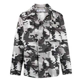 Chaqueta de camuflaje con logotipo para hombre, temporada primavera-verano 2021, corte entallado, color gris