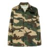 Chaqueta de camuflaje con solapa y estampado de logotipo para hombre de Off-White, corte holgado, verde