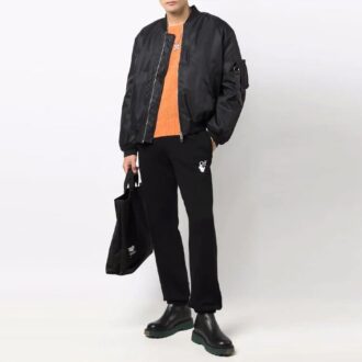Chaqueta de color liso, corte holgado, negro