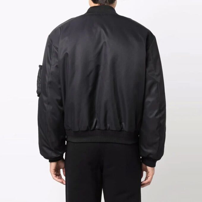 Chaqueta de color liso, corte holgado, negro