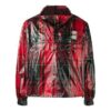 Chaqueta de cuello con cremallera de tartán a cuadros rojos y negros para hombre «Red Black»