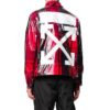 Chaqueta de cuello con cremallera de tartán a cuadros rojos y negros para hombre «Red Black»