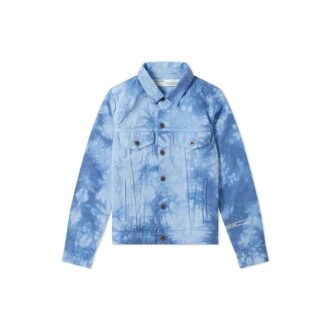 Chaqueta de Denim azul slim con flecha trasera y estampado tie-dye de Off-White x END.CHEMICAL WASH