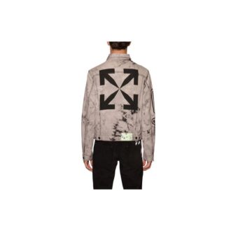 Chaqueta de Denim con estampado tie-dye para hombre, gris, FW20