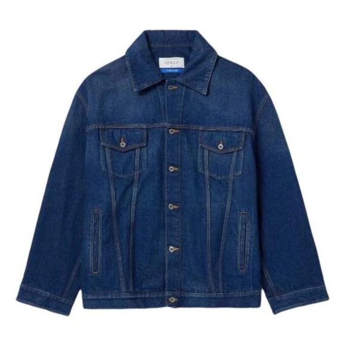 Chaqueta de Denim con logotipo oversize aplicado
