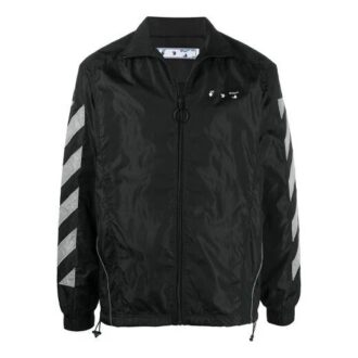 Chaqueta de entrenamiento con rayas en las mangas laterales SS21, negra