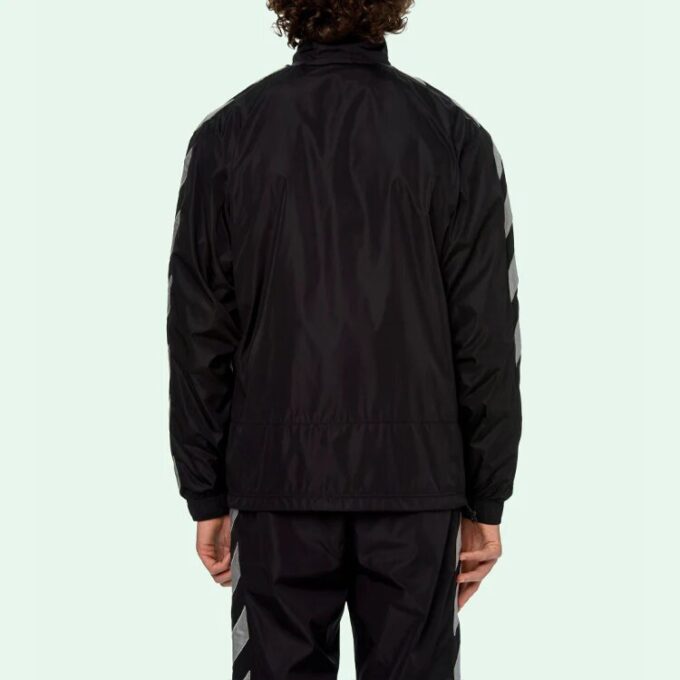 Chaqueta de entrenamiento con rayas en las mangas laterales SS21, negra