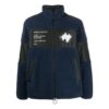 Chaqueta de felpa estampada azul marino