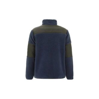 Chaqueta de felpa estampada azul marino