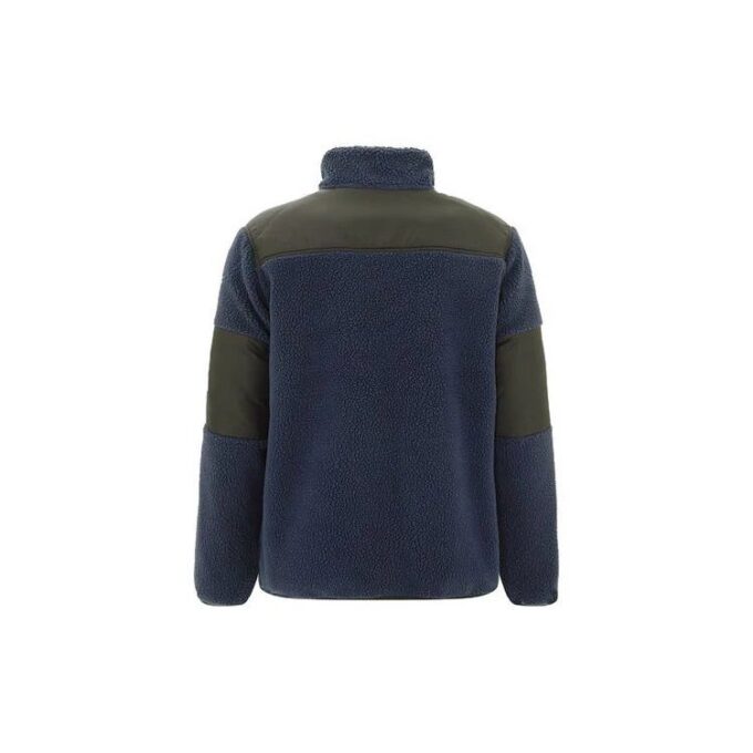 Chaqueta de felpa estampada azul marino