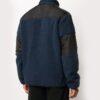 Chaqueta de felpa estampada azul marino