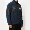 Chaqueta de felpa estampada azul marino