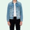Chaqueta de graffiti con pintura en spray para hombre, azul