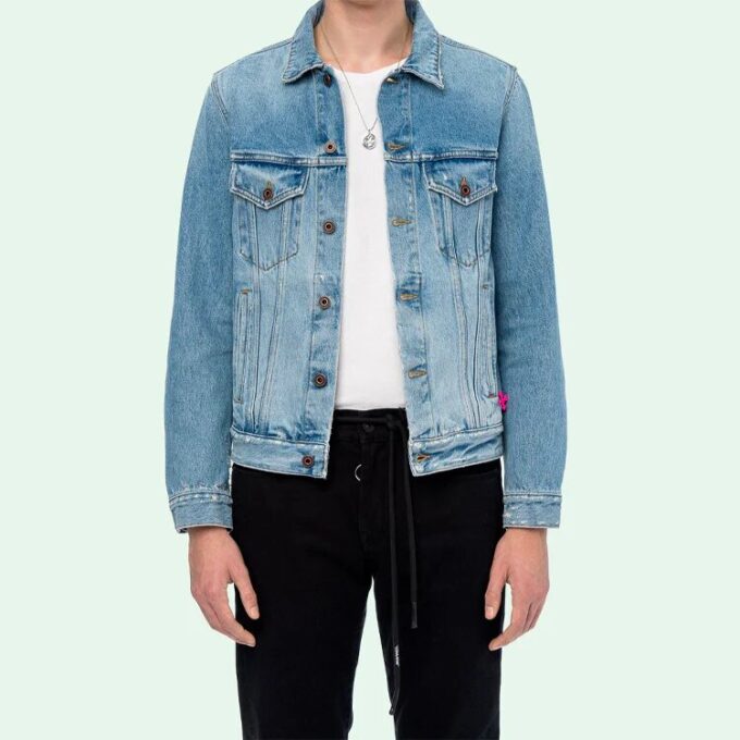 Chaqueta de graffiti con pintura en spray para hombre, azul