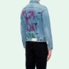Chaqueta de graffiti con pintura en spray para hombre, azul