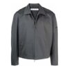 Chaqueta de hombre con cremallera Off-White, corte holgado, gris oscuro