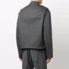 Chaqueta de hombre con cremallera Off-White, corte holgado, gris oscuro