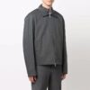 Chaqueta de hombre con cremallera Off-White, corte holgado, gris oscuro