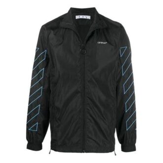 Chaqueta de hombre con cremallera y rayas diagonales