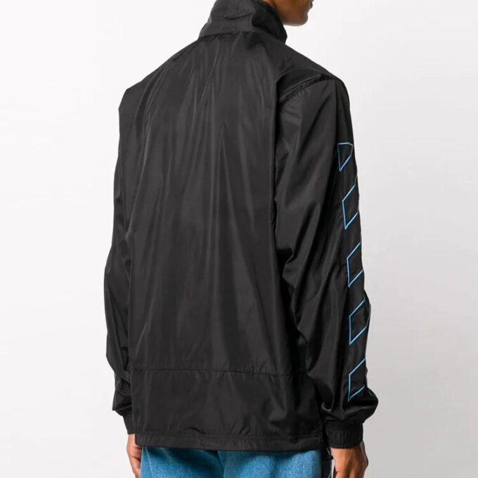 Chaqueta de hombre con cremallera y rayas diagonales