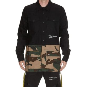 Chaqueta de hombre con detalles de camuflaje Chaqueta de hombre con detalles de camuflaje