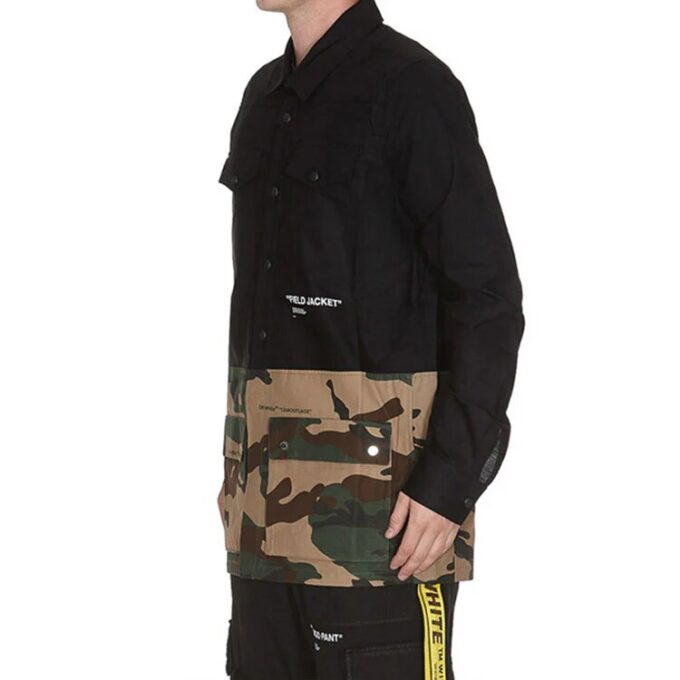 Chaqueta de hombre con detalles de camuflaje