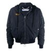 Chaqueta de manga larga con capucha y apliques vintage FW20 para hombre, azul marino