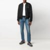 Chaqueta de manga larga con cremallera y logotipo SS21, versión negra