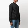 Chaqueta de manga larga con cremallera y logotipo SS21, versión negra