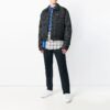 Chaqueta de manga larga con estampado de letras en la espalda, corte holgado, color negro