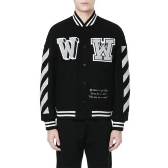 Chaqueta de manga larga con estampado de letras SS21, color negro Chaqueta de manga larga con estampado de letras SS21, color negro