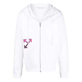 Chaqueta de manga larga con estampado del logotipo en la espalda de Off-White para hombre, colección FW22, corte holgado, color blanco Chaqueta de manga larga con estampado del logotipo en la espalda de Off-White para hombre, colección FW22, corte holgado, color blanco