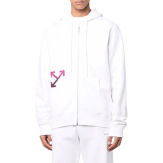 Chaqueta de manga larga con estampado del logotipo en la espalda de Off-White para hombre, colección FW22, corte holgado, color blanco Chaqueta de manga larga con estampado del logotipo en la espalda de Off-White para hombre, colección FW22, corte holgado, color blanco